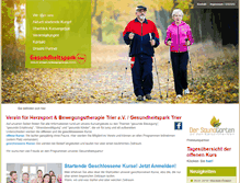 Tablet Screenshot of gesundheitspark-trier.de